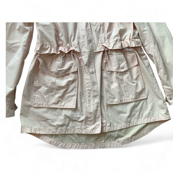 J.Crew Perfect Rain Jacket Windbreaker Small Tall Pink Blush H8693 Preppy - Picture 7 of 8